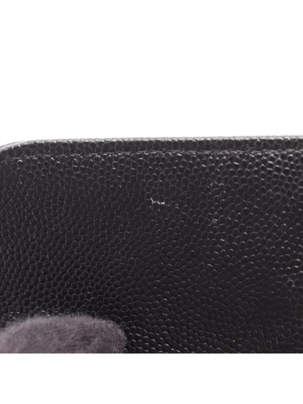 Chanel Shoulder Bag Quilted Black Caviar Leather Small Chain